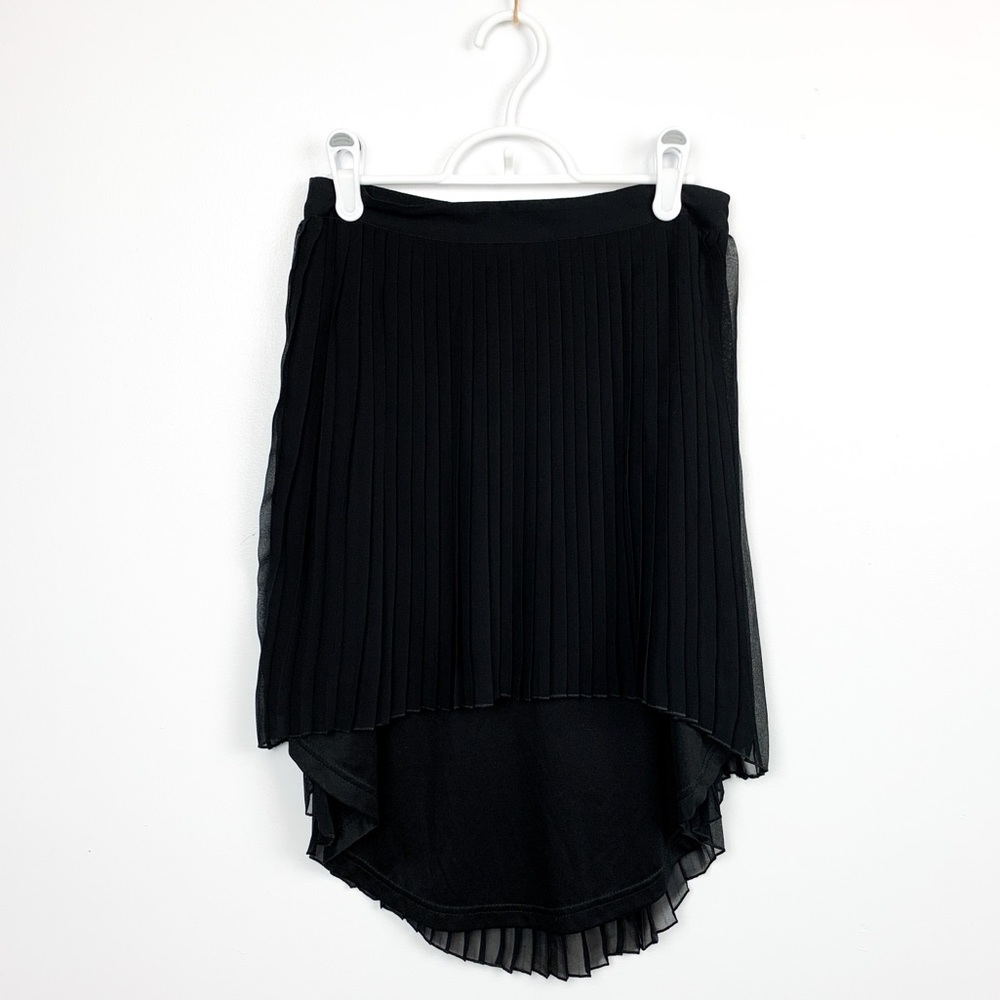 American Eagle Black High Low Pleated Skirt